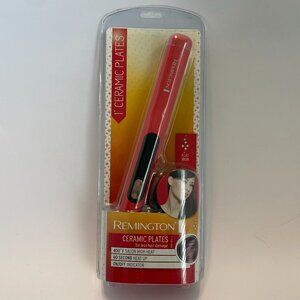 NWT Remington 1” Ceramic Plates Flat Iron Red Hair Straightener 400°F High Heat